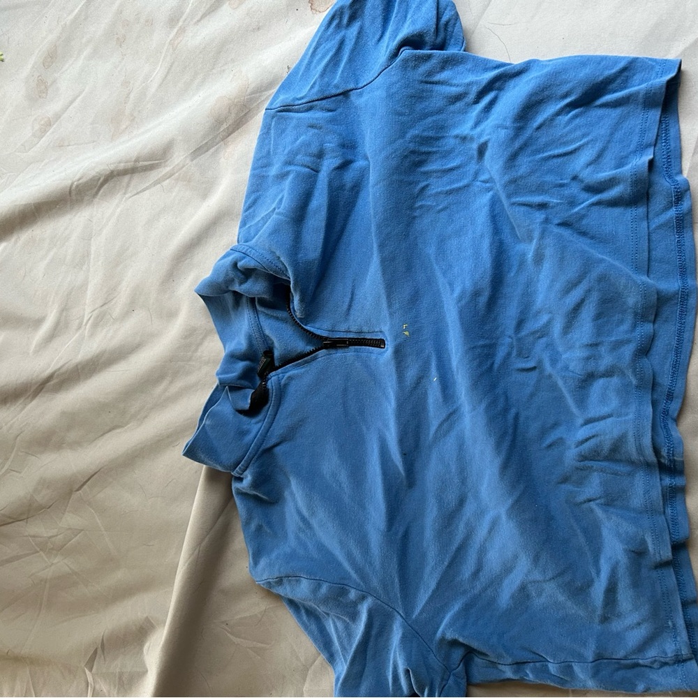 Blue crop top